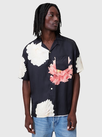 AllSaints Regular fit Button Up Shirt 'FLEUR' in Black: front