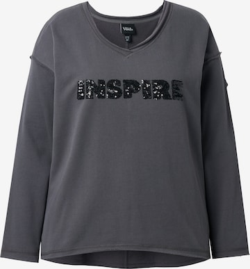 Ulla Popken Sweatshirt in Grey: front
