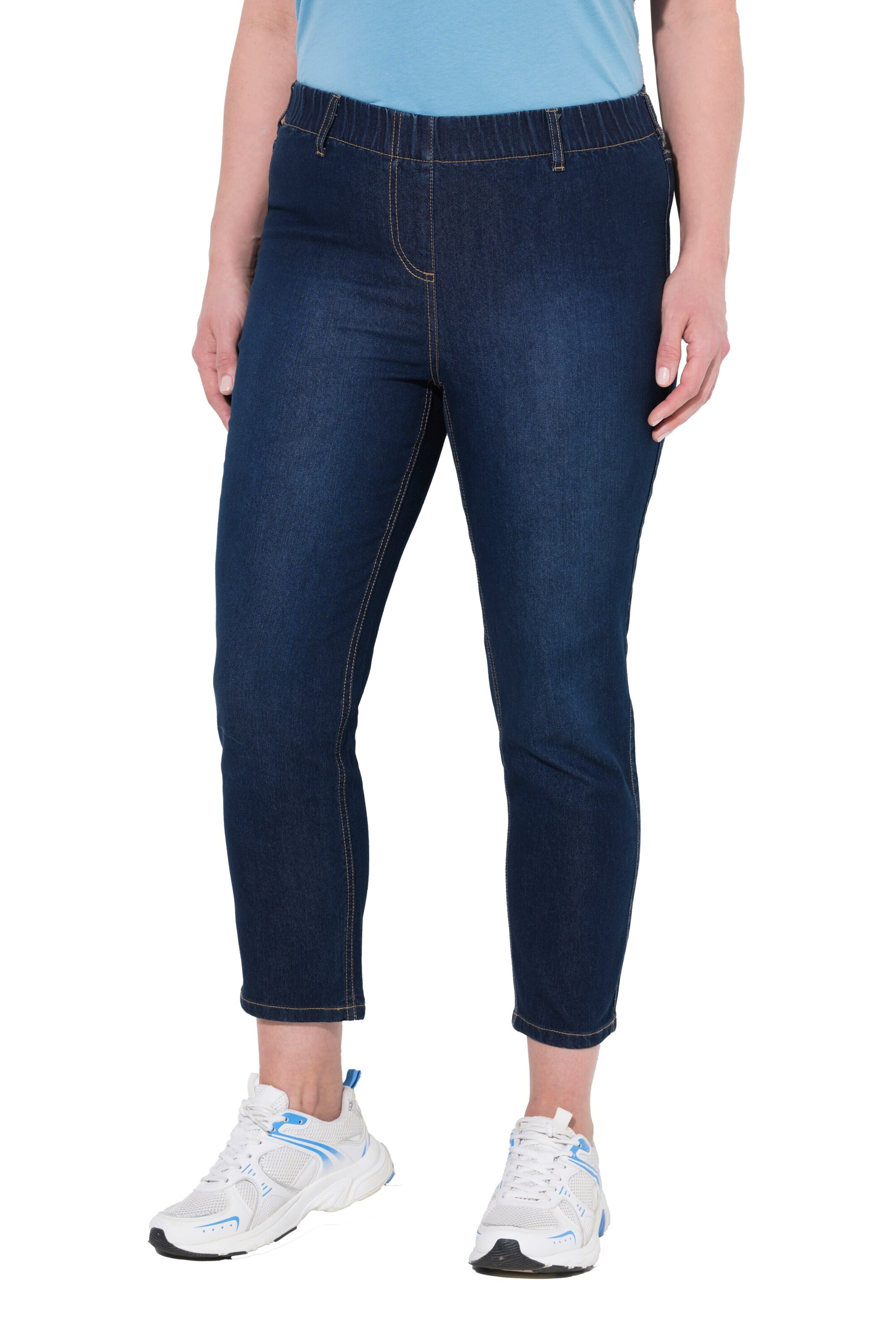 Ulla Popken Slimfit Jeggings in Blauw: voorkant