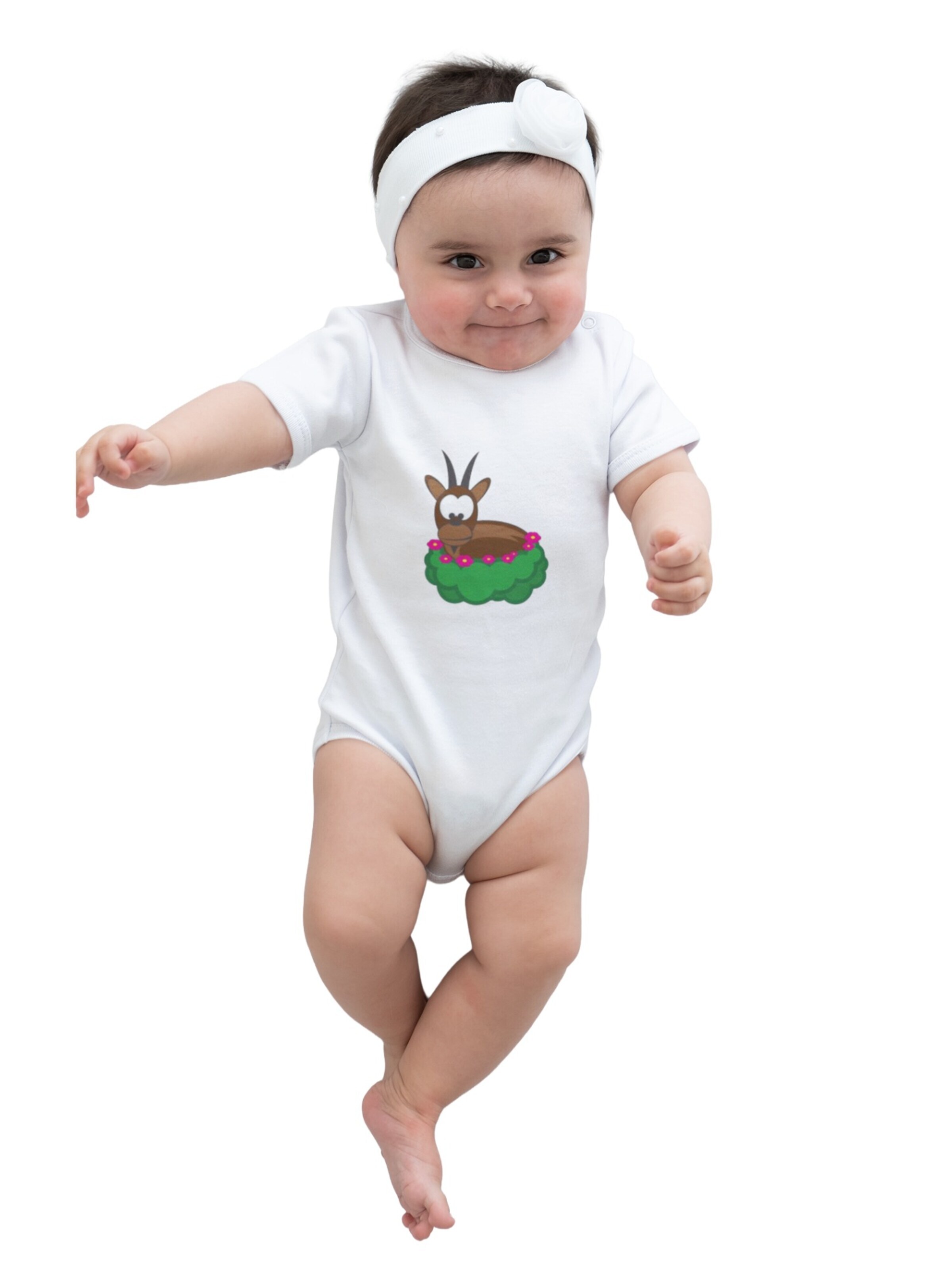 amorubi.com Dupačky/body 'kleine Alpziege' – bílá