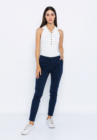 Giorgio di Mare - Slimfit Pantalón chino 'Serafina' en azul