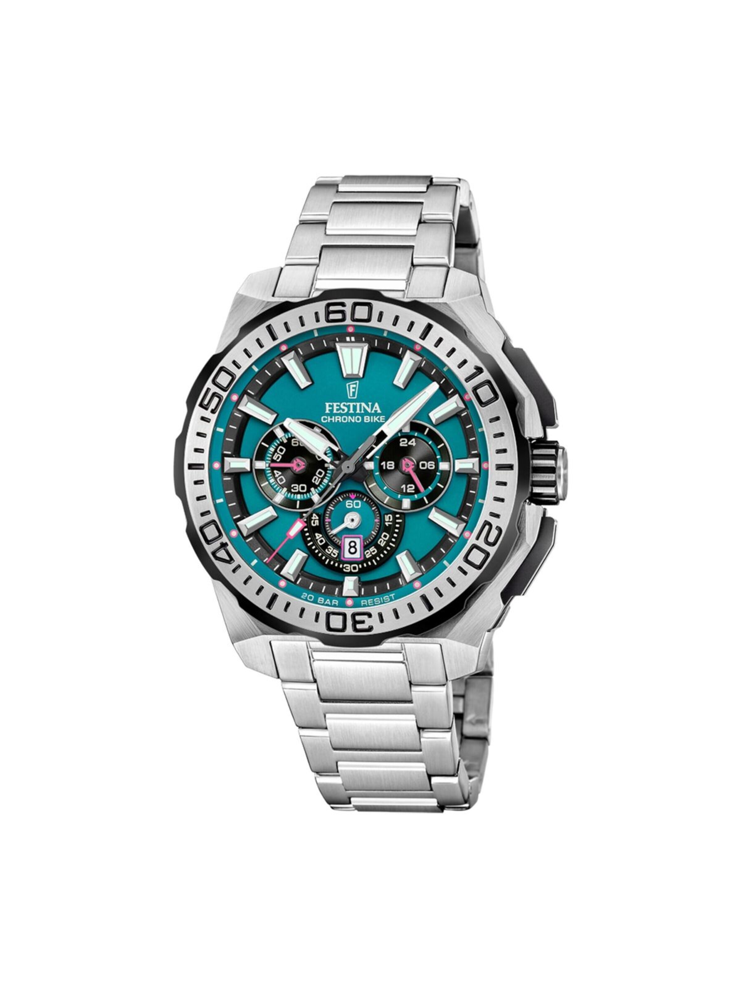 Montre à affichage analogique 'Chrono Bike' FESTINA en bleu : devant