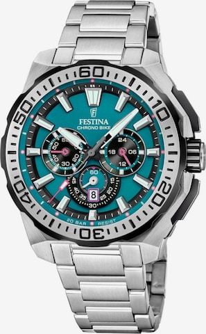 Montre à affichage analogique 'Chrono Bike' FESTINA en bleu : devant
