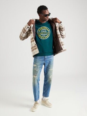 JACK & JONES Sweatshirt 'EDDIE' in Grün