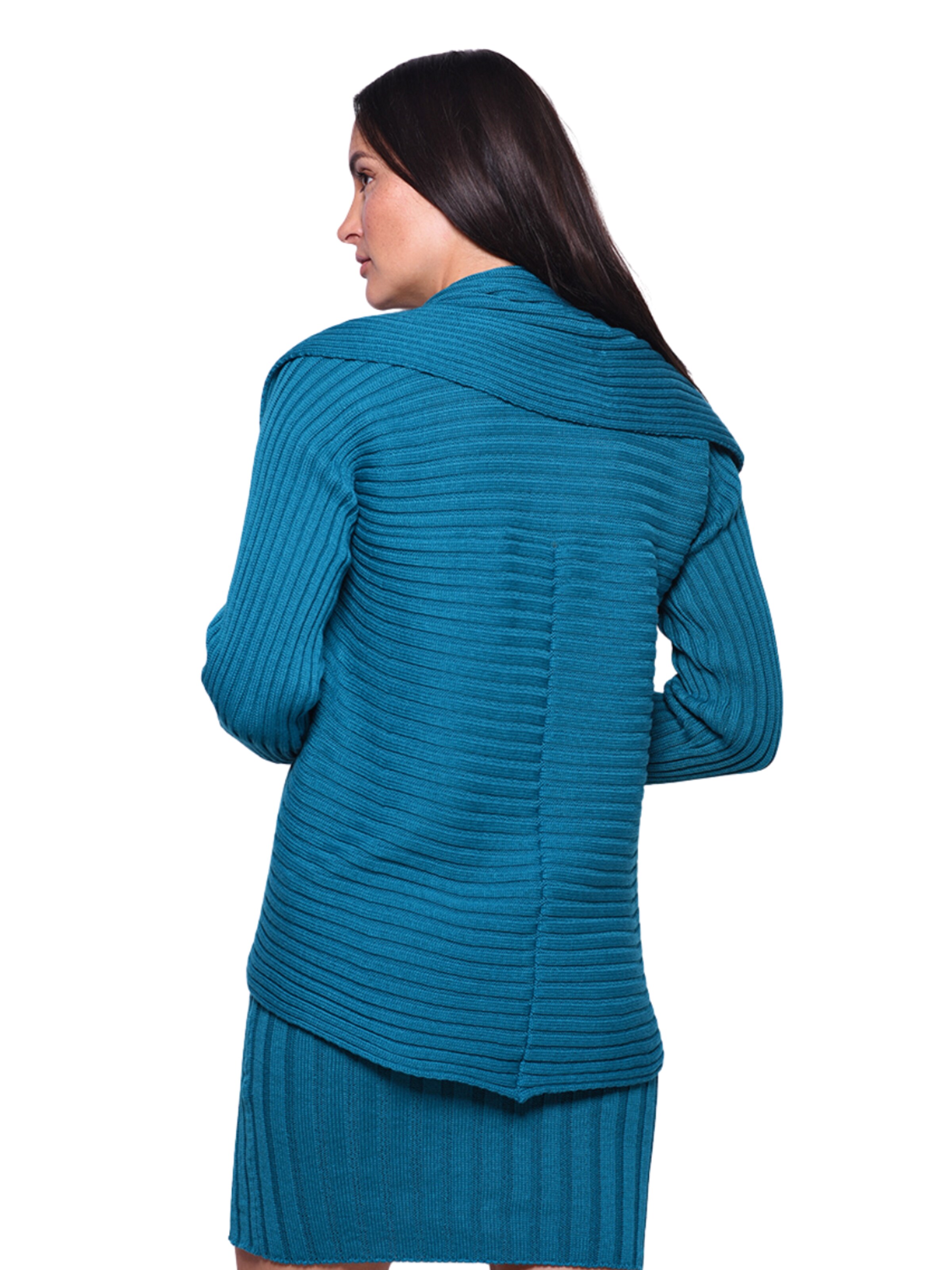 Süel knitwear - Cárdigan 'Round ribbed' en verde