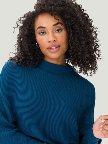 zero Pullover mit hohem Kragen in Blau