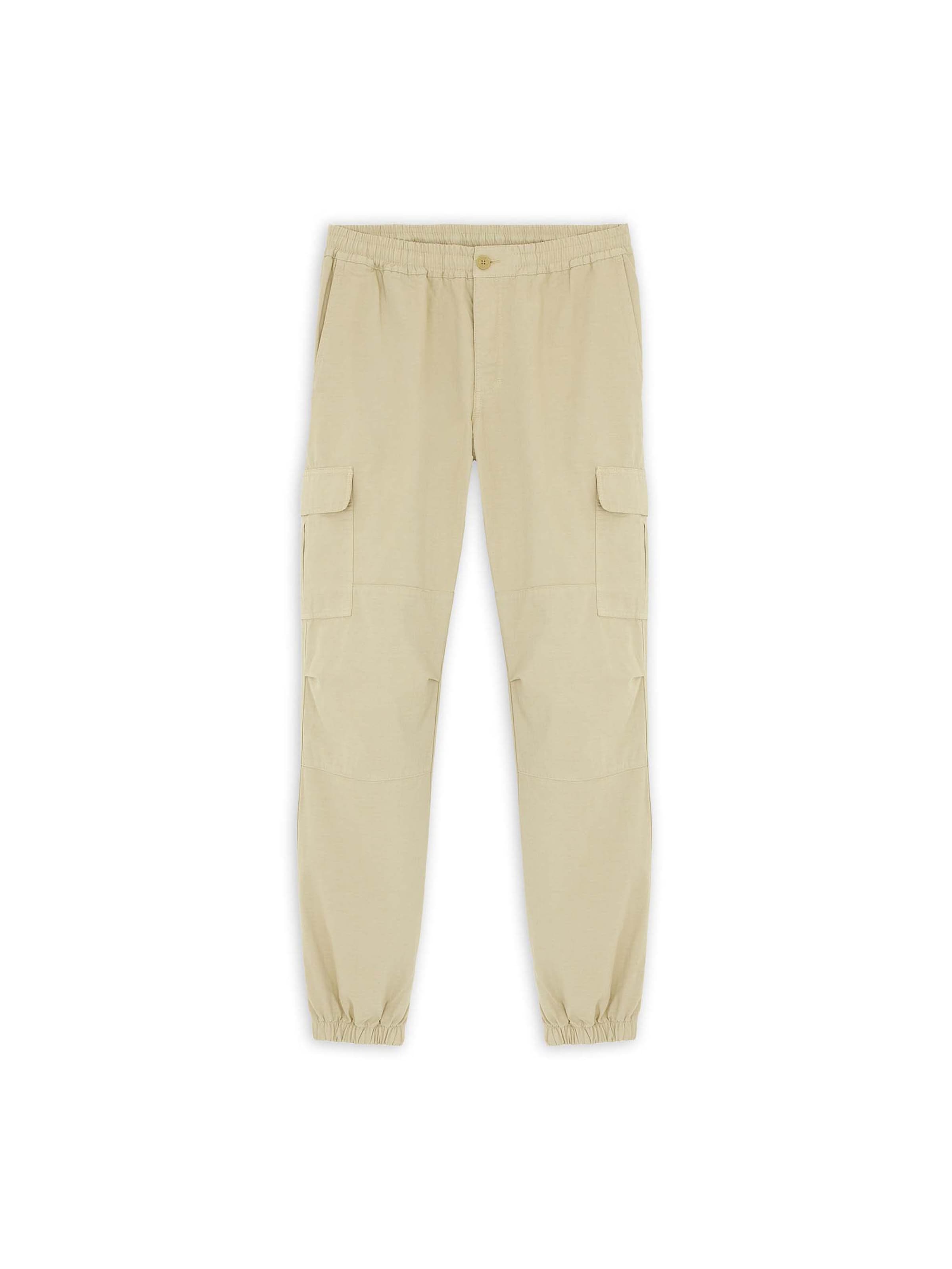 IUTER Tapered Broek in Beige: voorkant