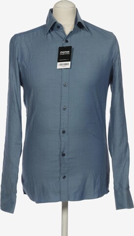 OLYMP Button Up Shirt in S in Blue: front