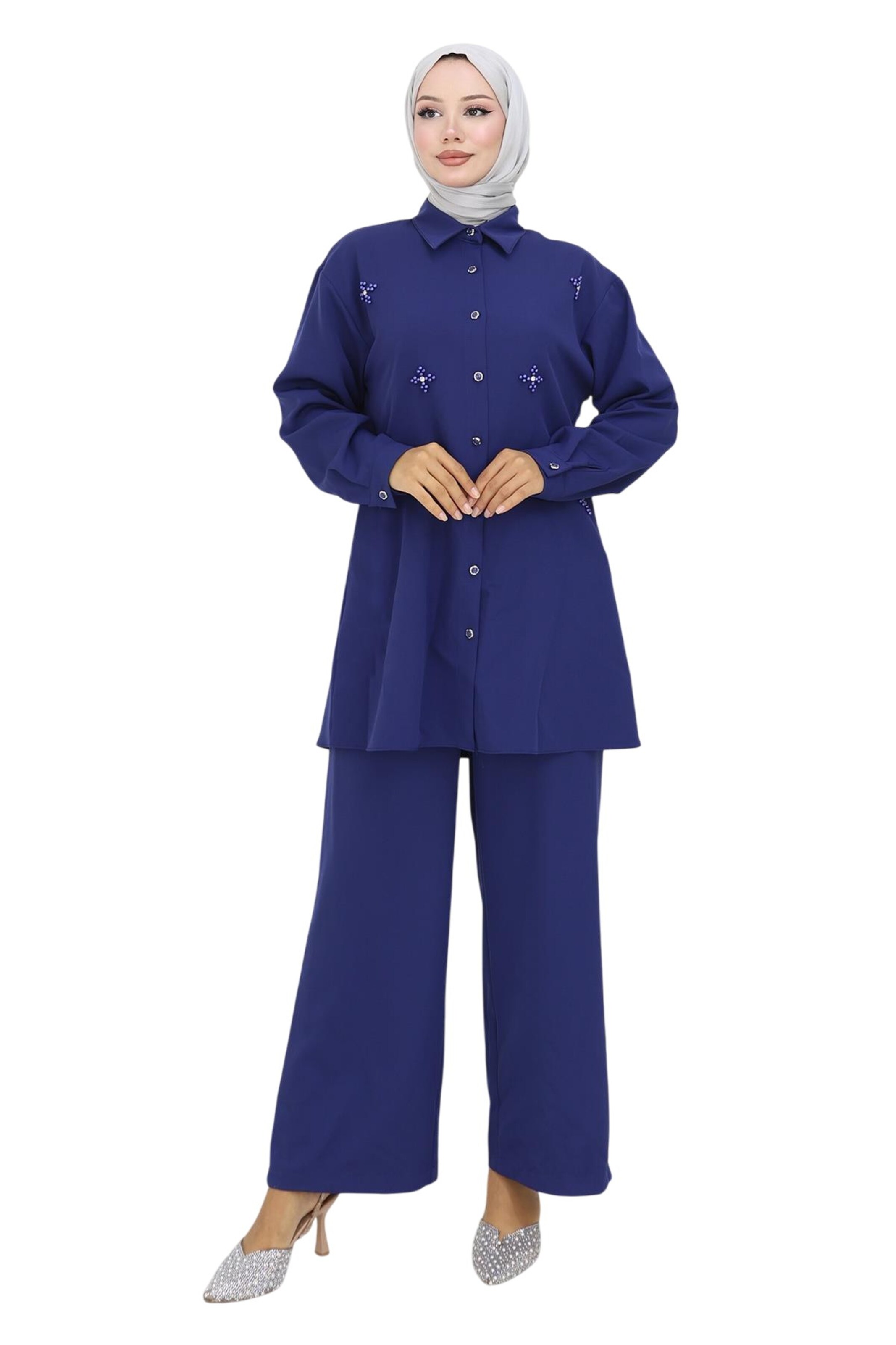 Pantalons de tailleur MODAMIHRAM en bleu