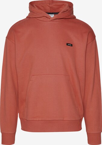 Sweat-shirt Calvin Klein en marron : devant