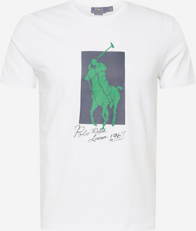 Polo Ralph Lauren T-Krekls, krāsa - tumši pelēks / zaļš / balts, Preces skats
