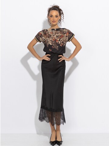 JIORO Shirt 'MIDNIGHT BUTTERFLIES'‌‌‌‌‌‌ in Schwarz