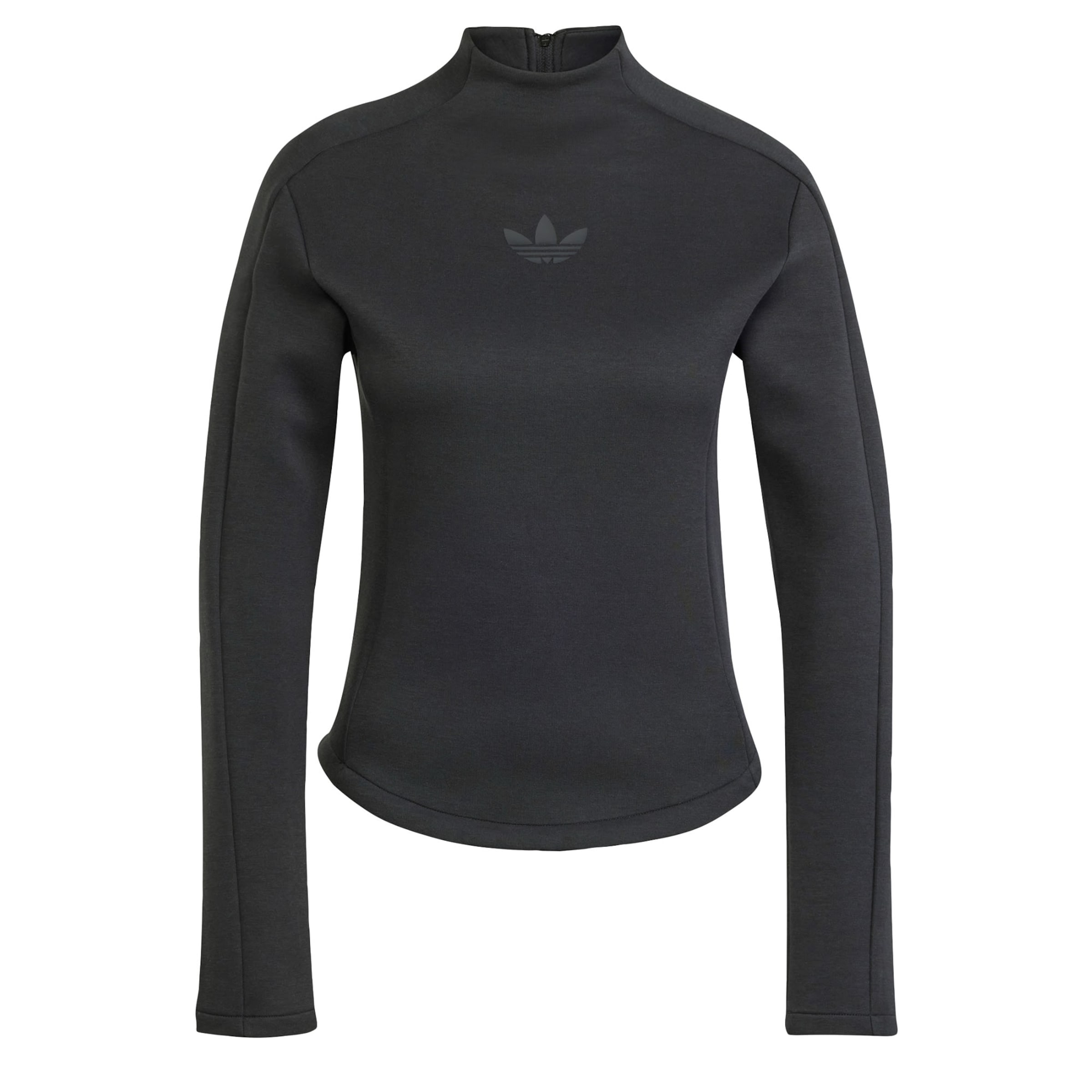 ADIDAS ORIGINALS Μπλούζα φούτερ 'Structured Interlock Long Sleeve' σε μαύρο: μπροστά