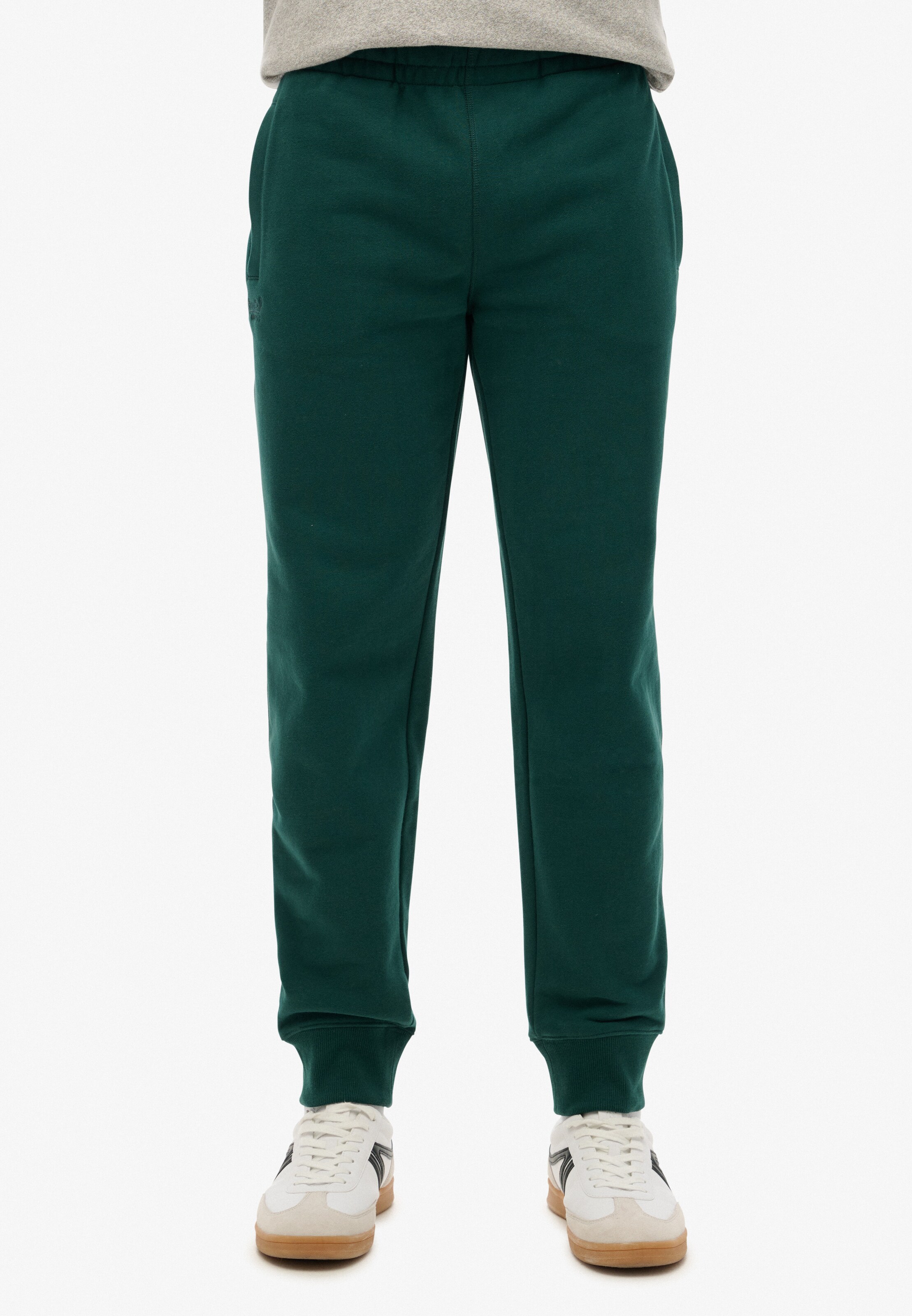 Superdry Tapered Broek 'Essential' in Groen: voorkant