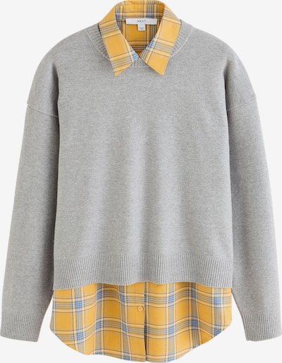 Next Pullover in XS in gelb / graumeliert, Produktansicht