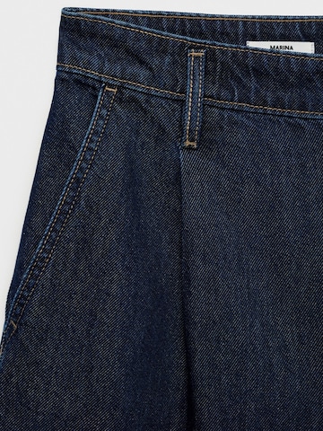 MANGO Loose fit Pleat-front jeans 'MARINA' in Blue