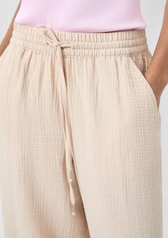 Wide Leg Pantalon QS en beige