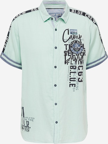 CAMP DAVID قميص بلون أخضر: الأمام