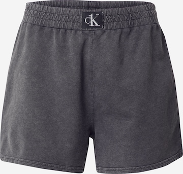 Pantaloni de la Calvin Klein Swimwear pe negru: față