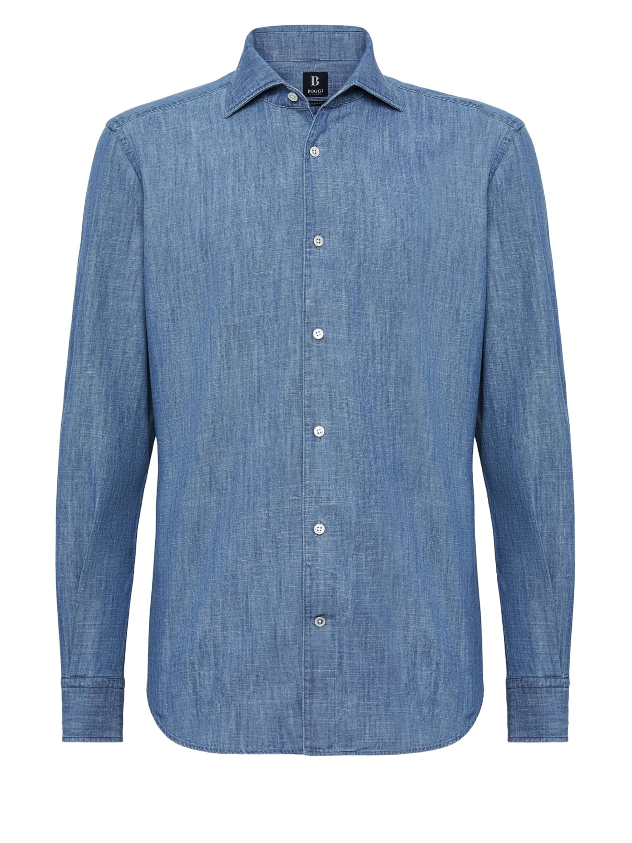 Regular fit Camicia di Boggi Milano in blu: frontale
