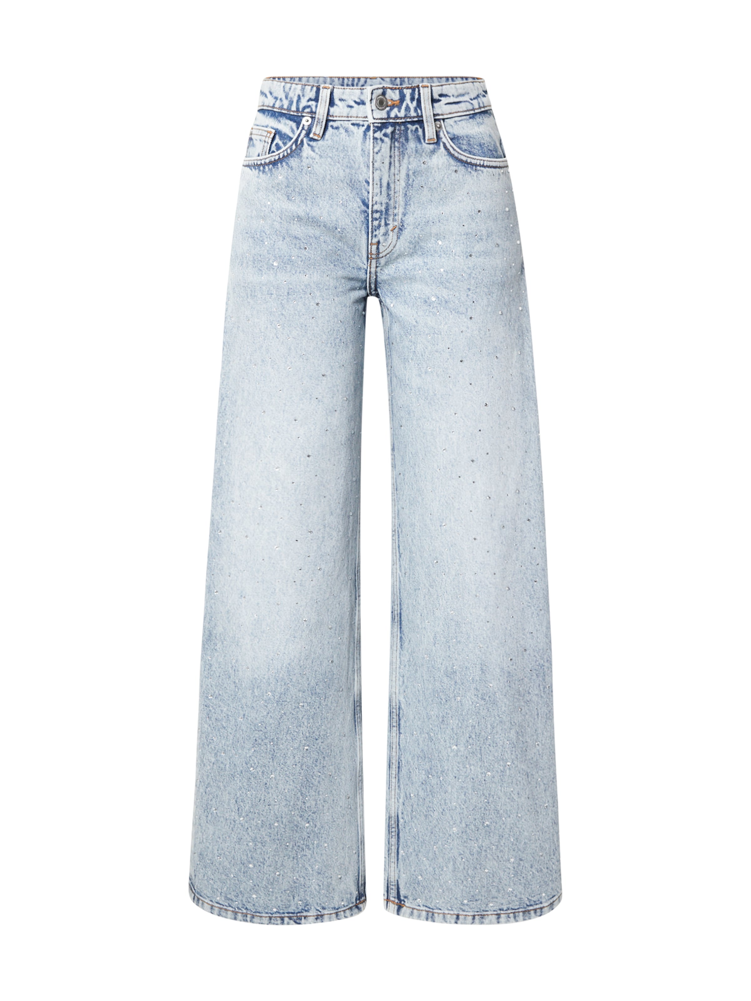 Monki Wide leg Jeans in Blue: front