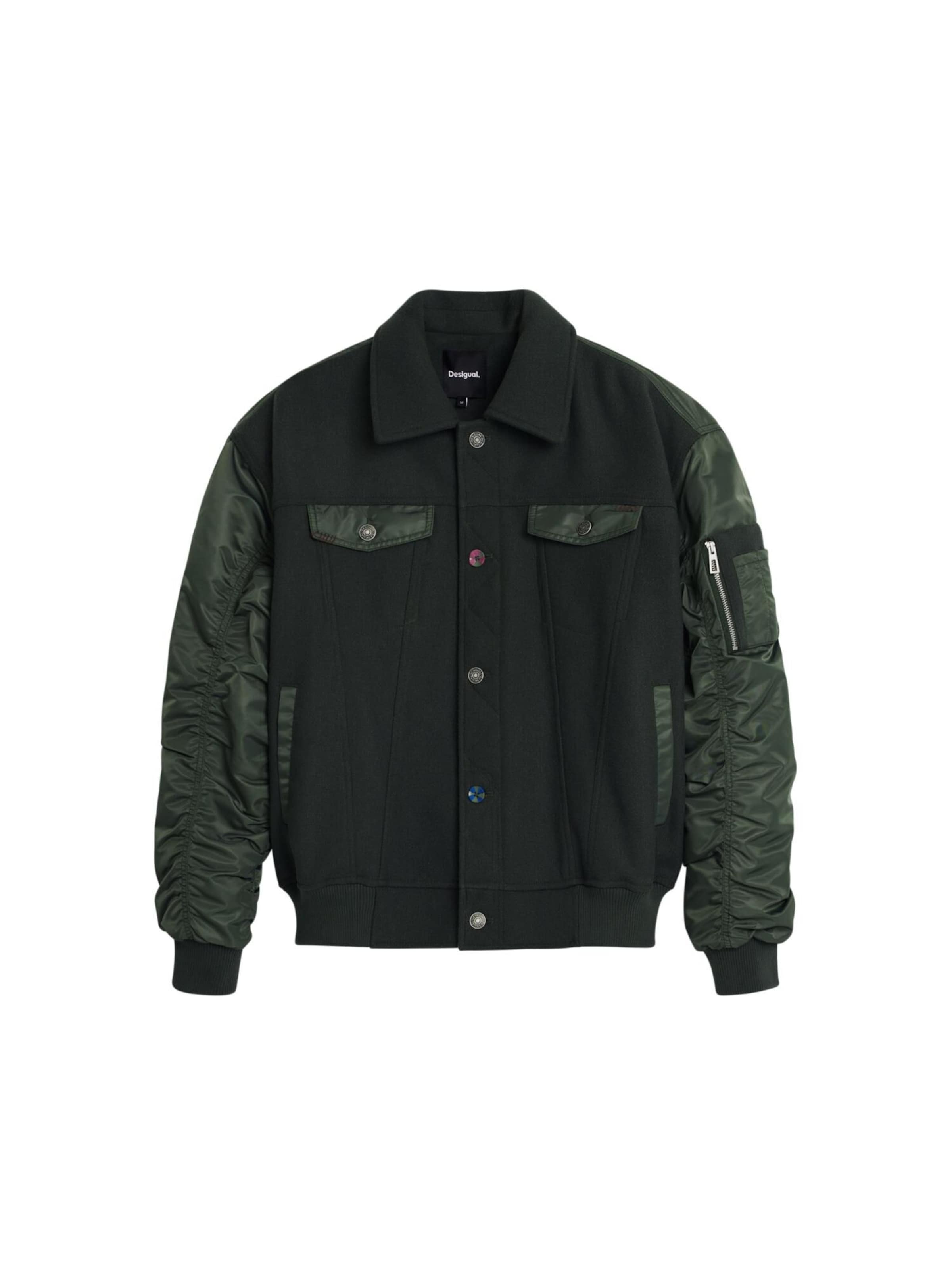 Geacă de primăvară-toamnă de la Desigual pe verde: față