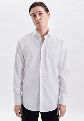 SEIDENSTICKER - Ajuste regular Camisa en blanco: frente