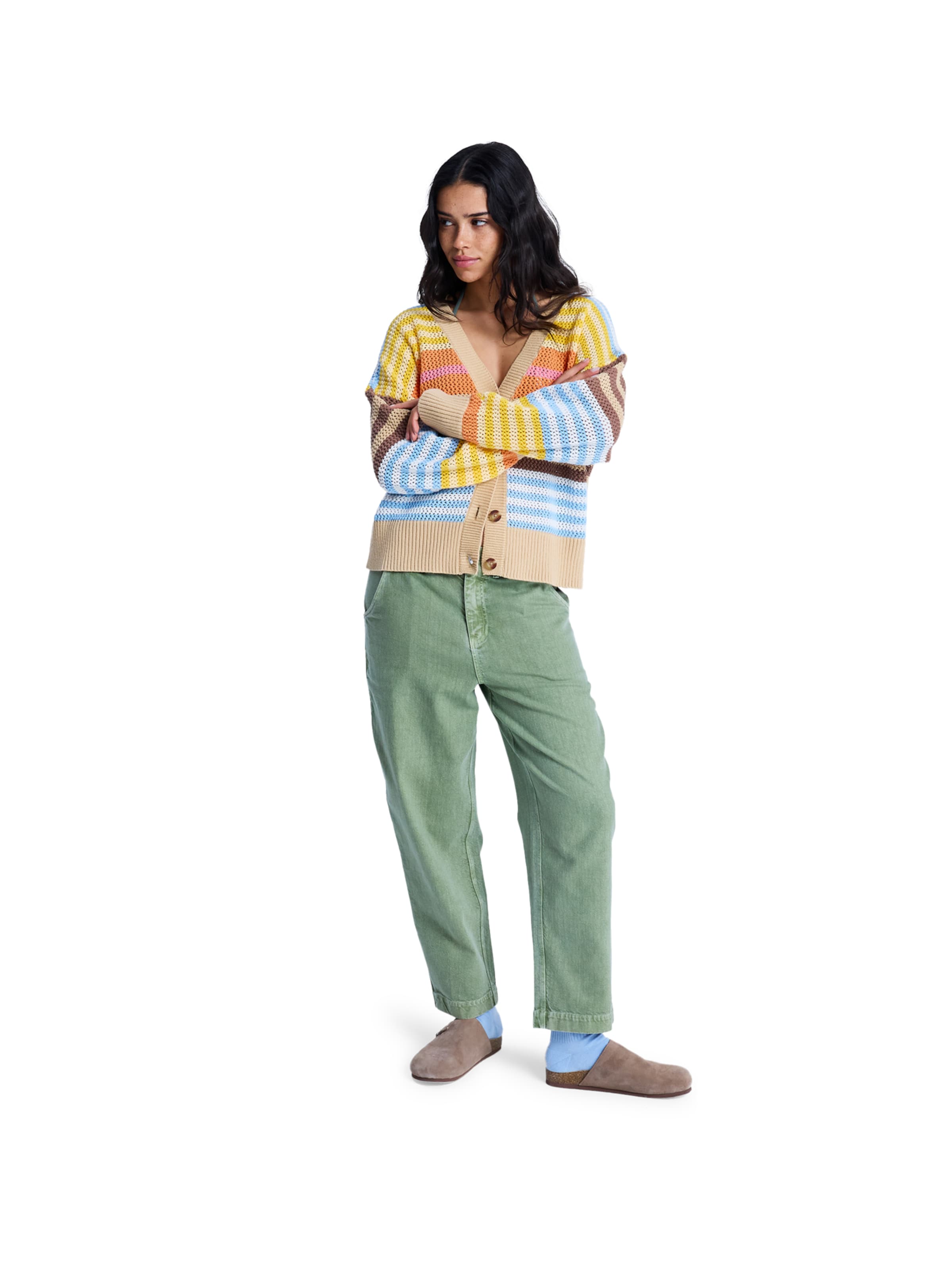 Baggy Pantalon 'Break My Soul' ROXY en vert : devant