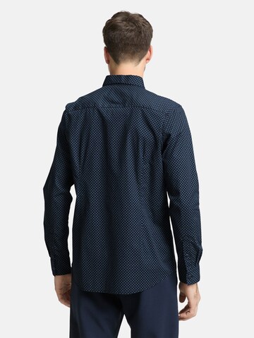 TOM TAILOR Slim fit Button Up Shirt in Blue