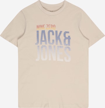 Jack & Jones Junior Tričko 'ARTHURS' – béžová: přední strana