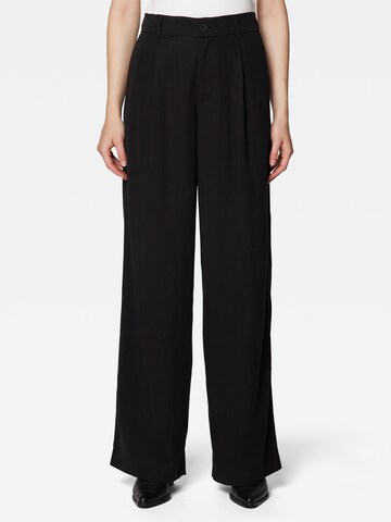 Mavi Wide Leg Hose in Schwarz: Vorderseite