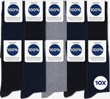 Occulto Kniestrümpfe 'Ingo' in Grau: Vorderseite