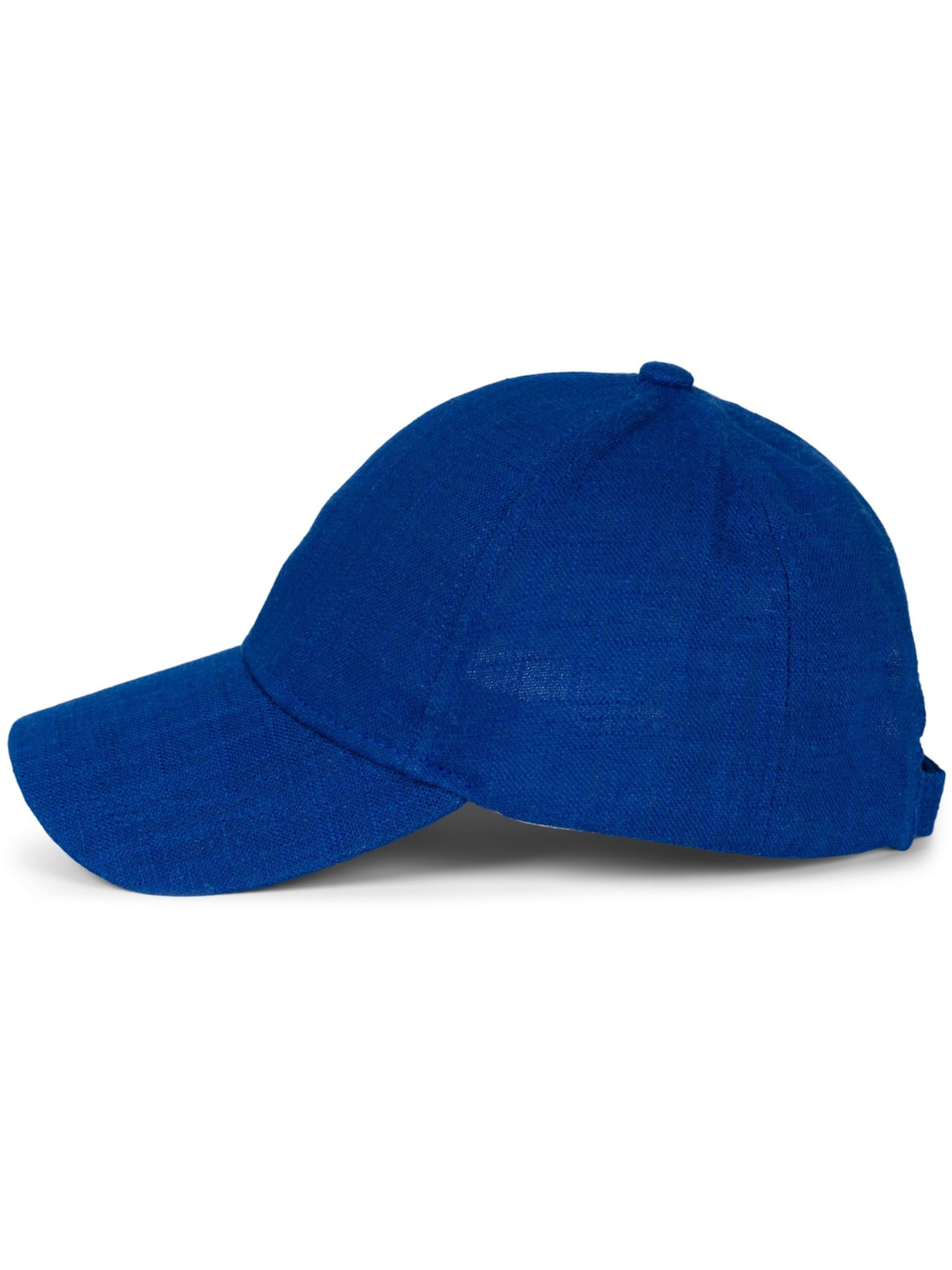 styleBREAKER Cap 'Leinen Baseball Cap' in Blue