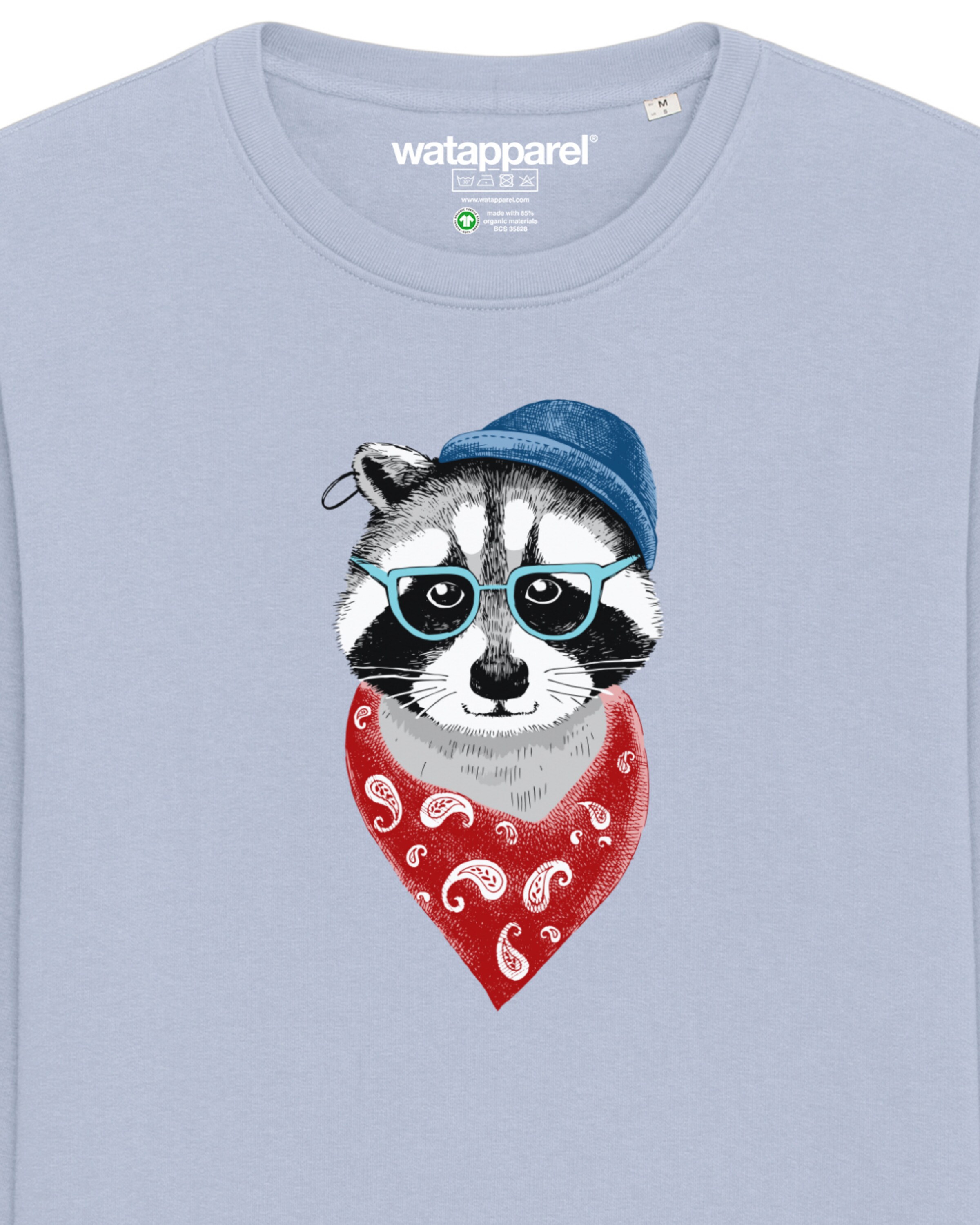 Watapparel Sweatshirt 'Waschbär' in Blue