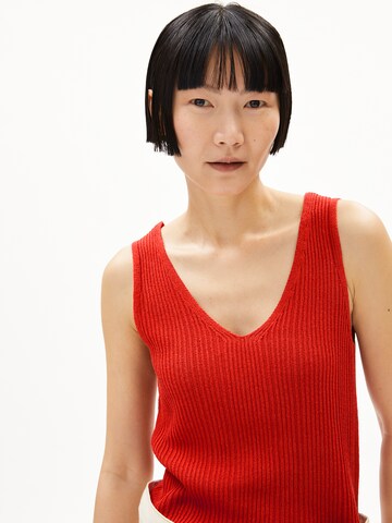 ARMEDANGELS Stricktop 'Caaro Lino' in Rot