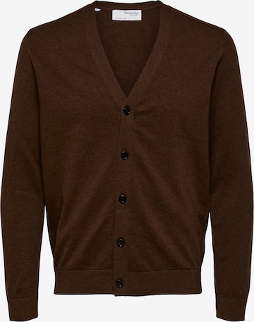 SELECTED HOMME Strickjacke 'BERG' in Braun: predná strana