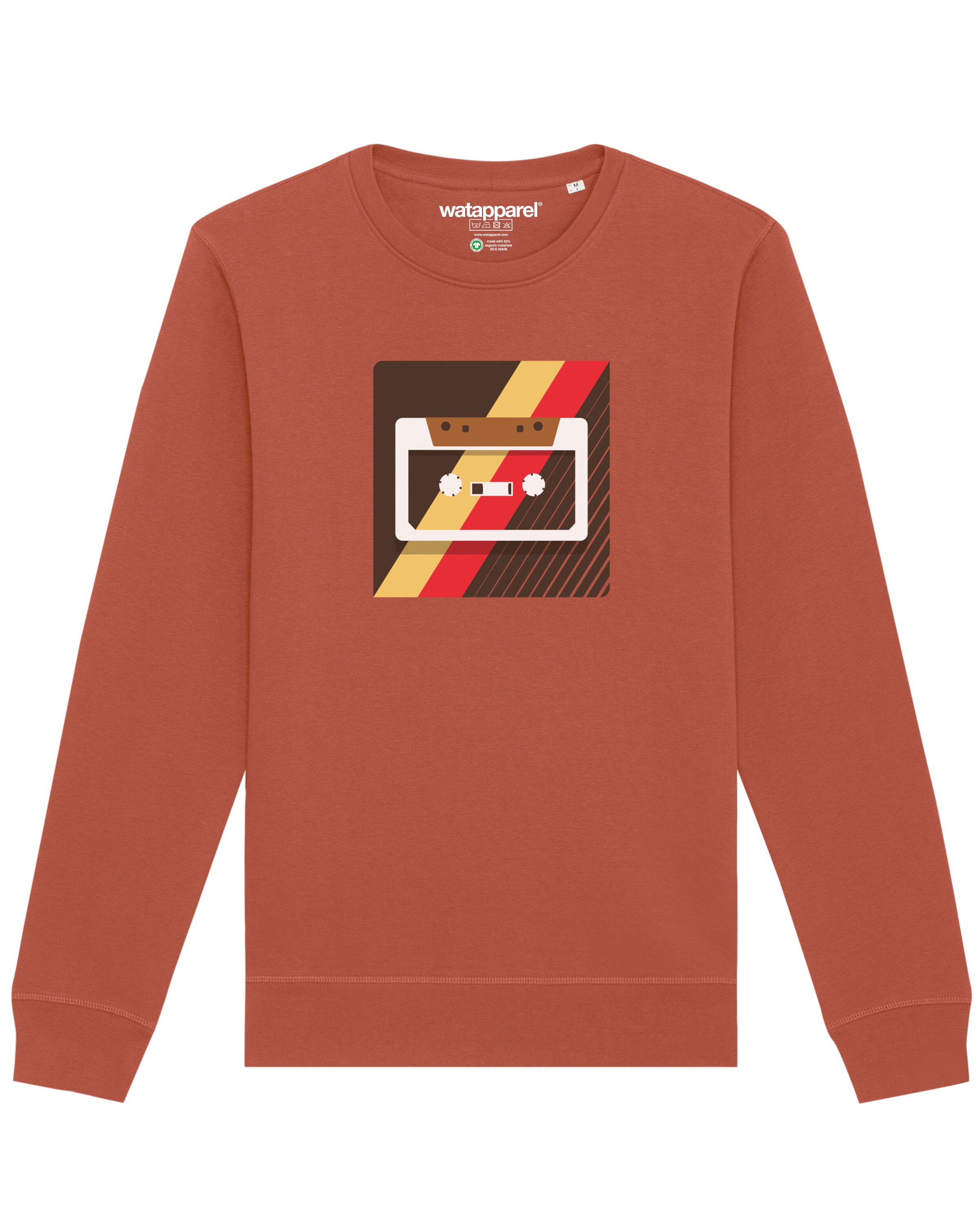 Sweat-shirt 'Kassette' Watapparel en marron : devant