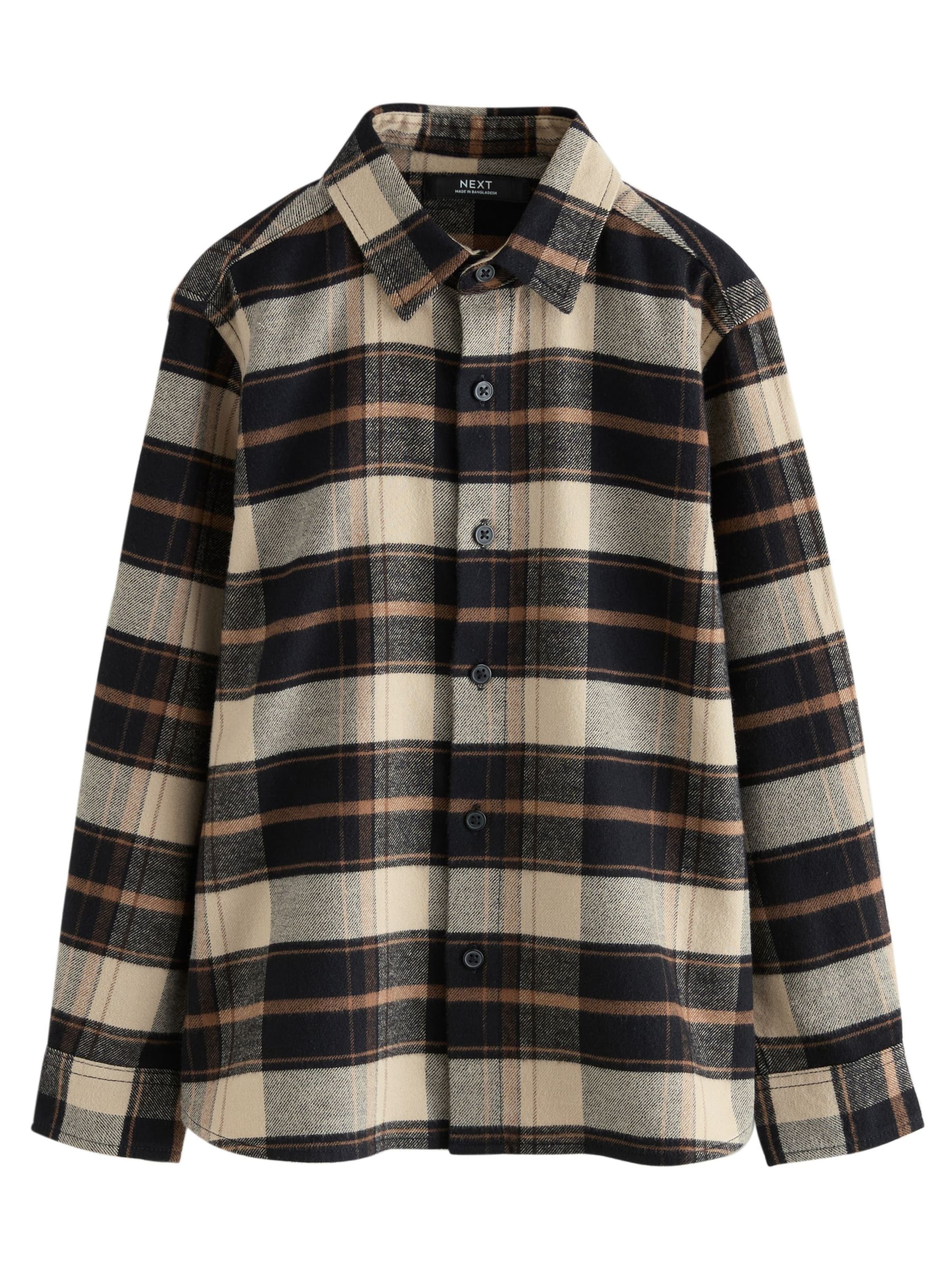 Next Regular fit Πουκάμισο σε καφέ: μπροστά