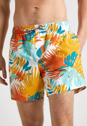 Pepe Jeans Swim Trunks in Yellow: front