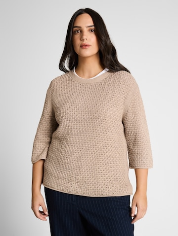 Tom Tailor Women + Trui in Beige: voorkant