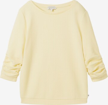 TOM TAILOR DENIMSweater majica - žuta boja: prednji dio