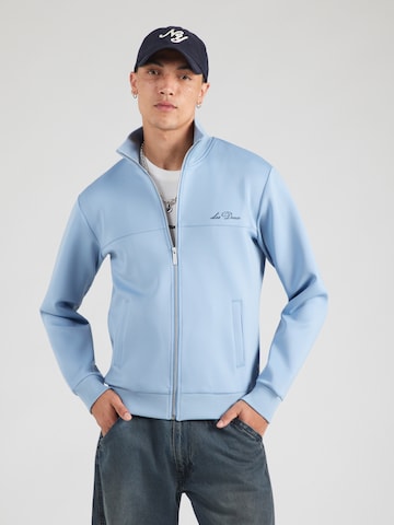 Les Deux - Sudadera con cremallera en azul: frente