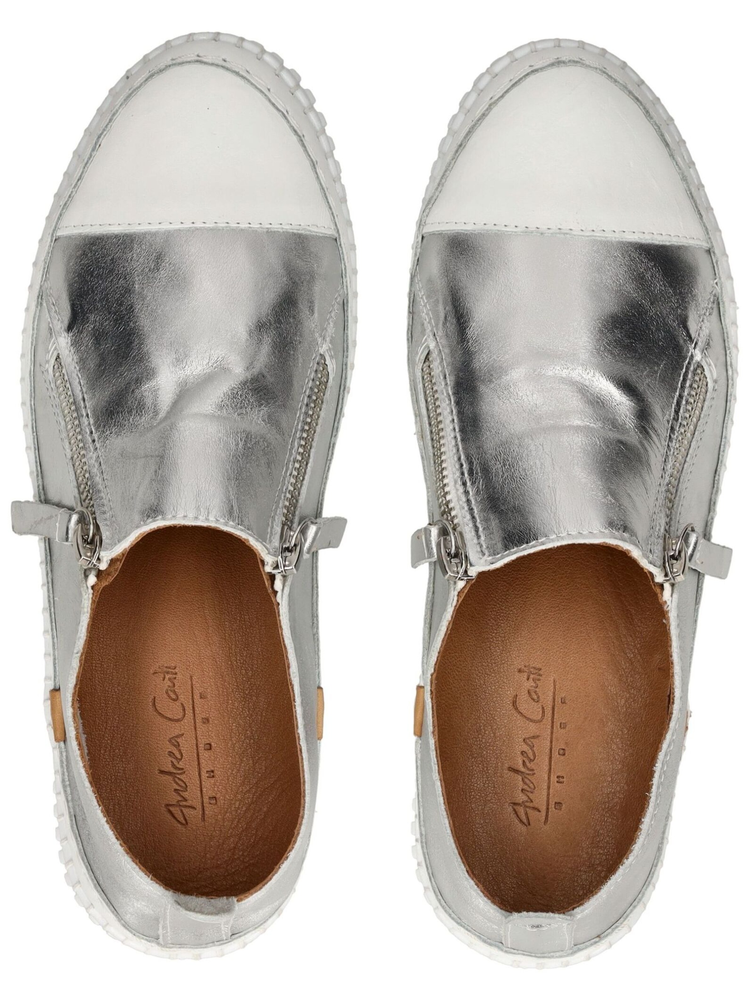 ANDREA CONTI Slip-ons in Silver