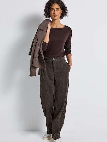 Wide leg Pantaloni cu dungă de la STREET ONE pe maro