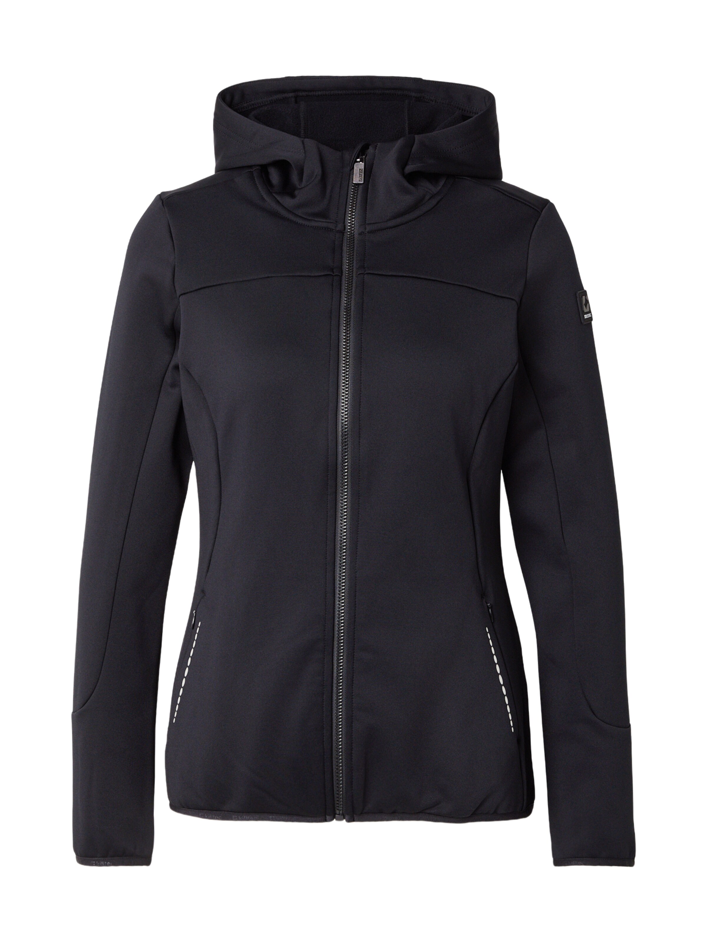 KILLTEC Athletic Fleece Jacket in Black: front
