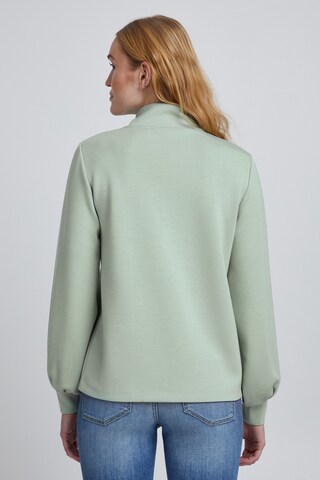 b.young Sweatshirt 'BYPUSTI HALFZIP' in Groen