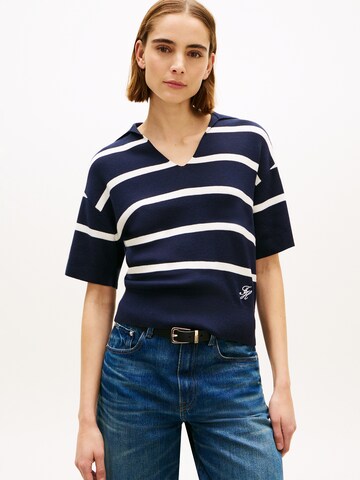 Pull-over TOMMY HILFIGER en bleu : devant