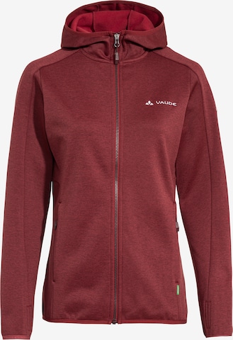VAUDE Functionele fleece jas ' Valsorda ' in Rood: voorkant