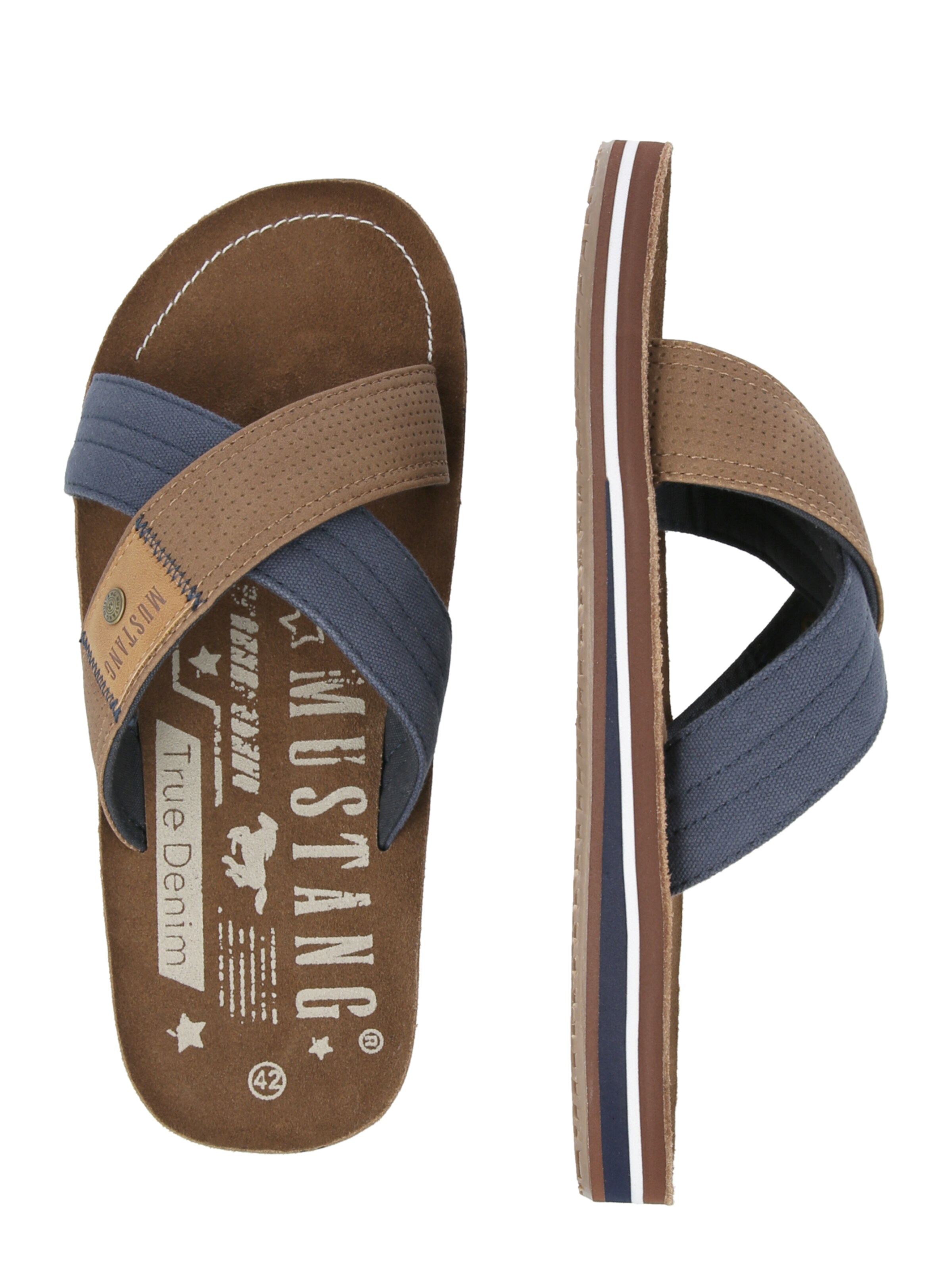 MUSTANG Nizki natikači | rjava barva