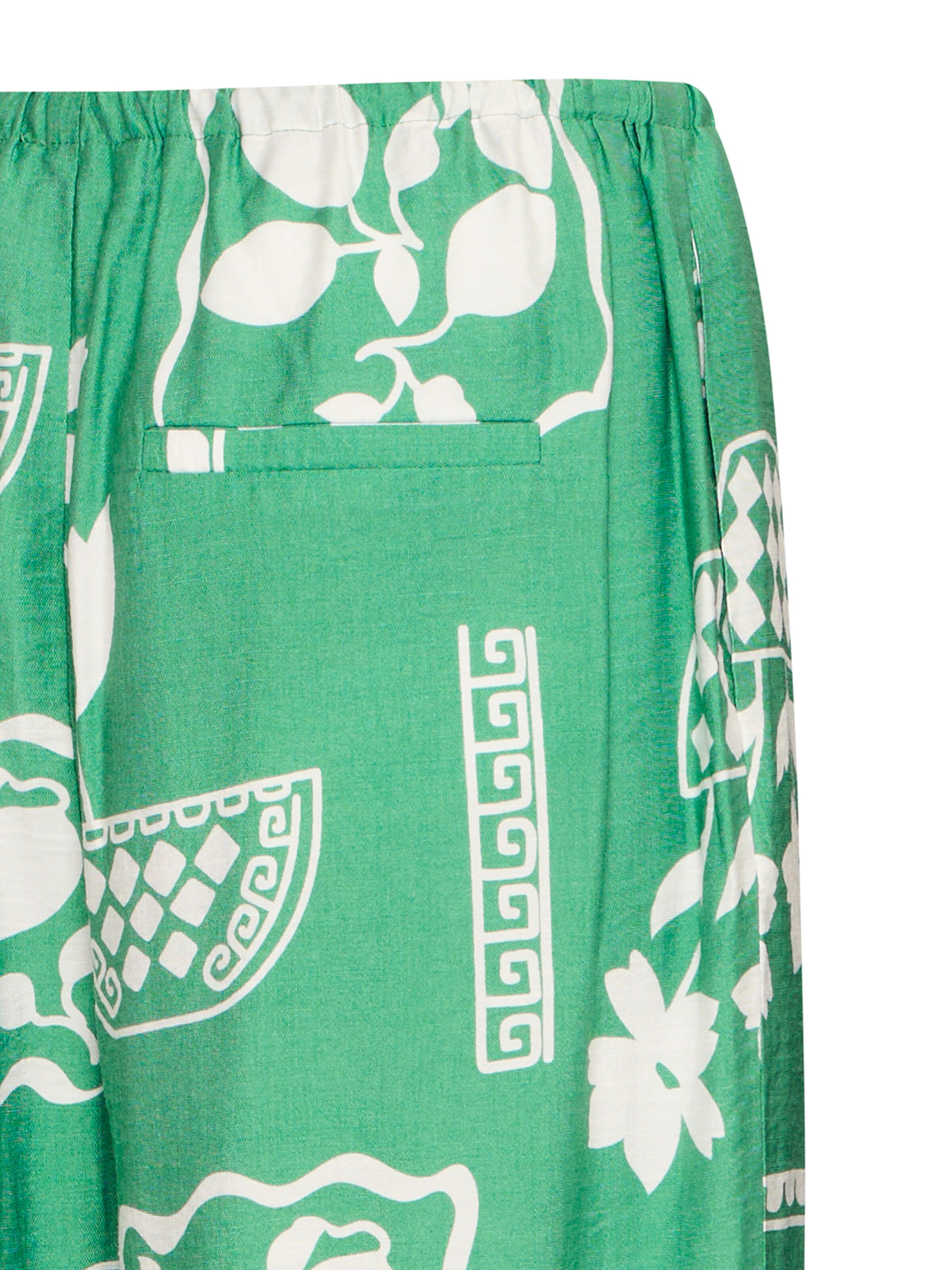 ICHI Wide leg Trousers 'IHYETTA' in Green